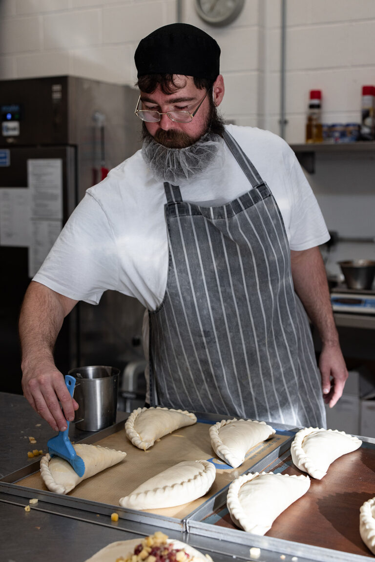 Inside the Bakers Lounge kitchen at Yield Bakery, Plympton